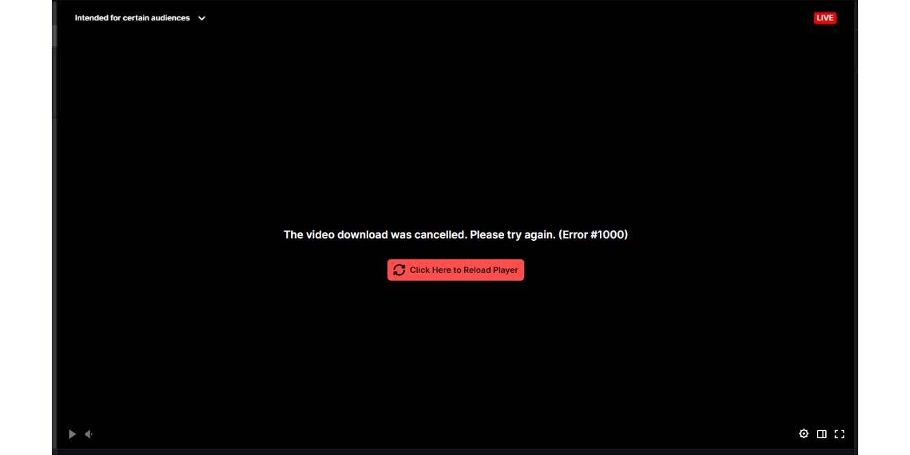 What Causes Error 1000 on Twitch