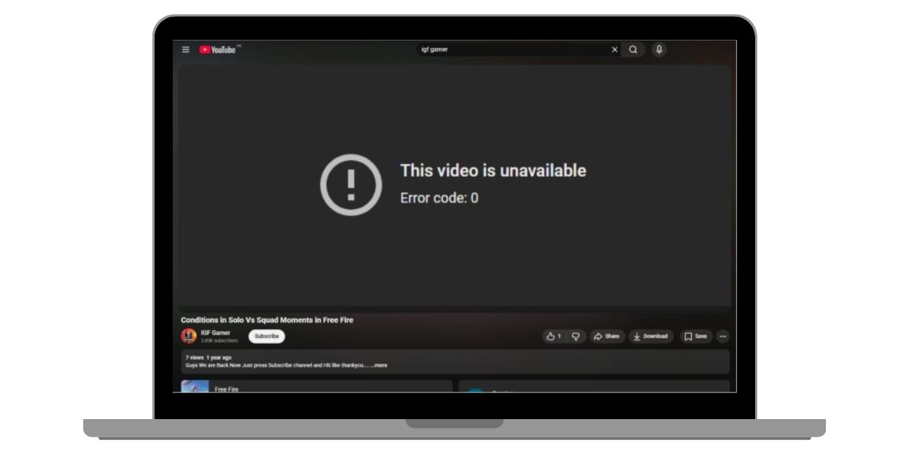 What Is YouTube, this video is unavailable error code: 0​