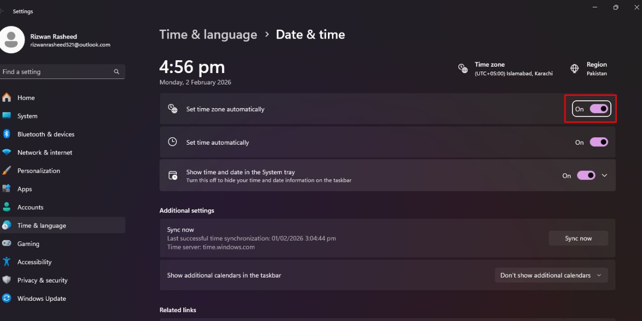 Check System Date and Time Settings