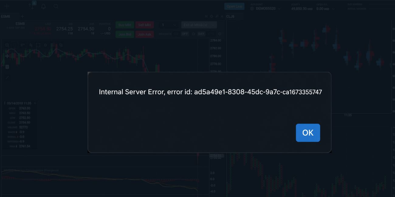 What Does Tradovate Internal Server Error Mean